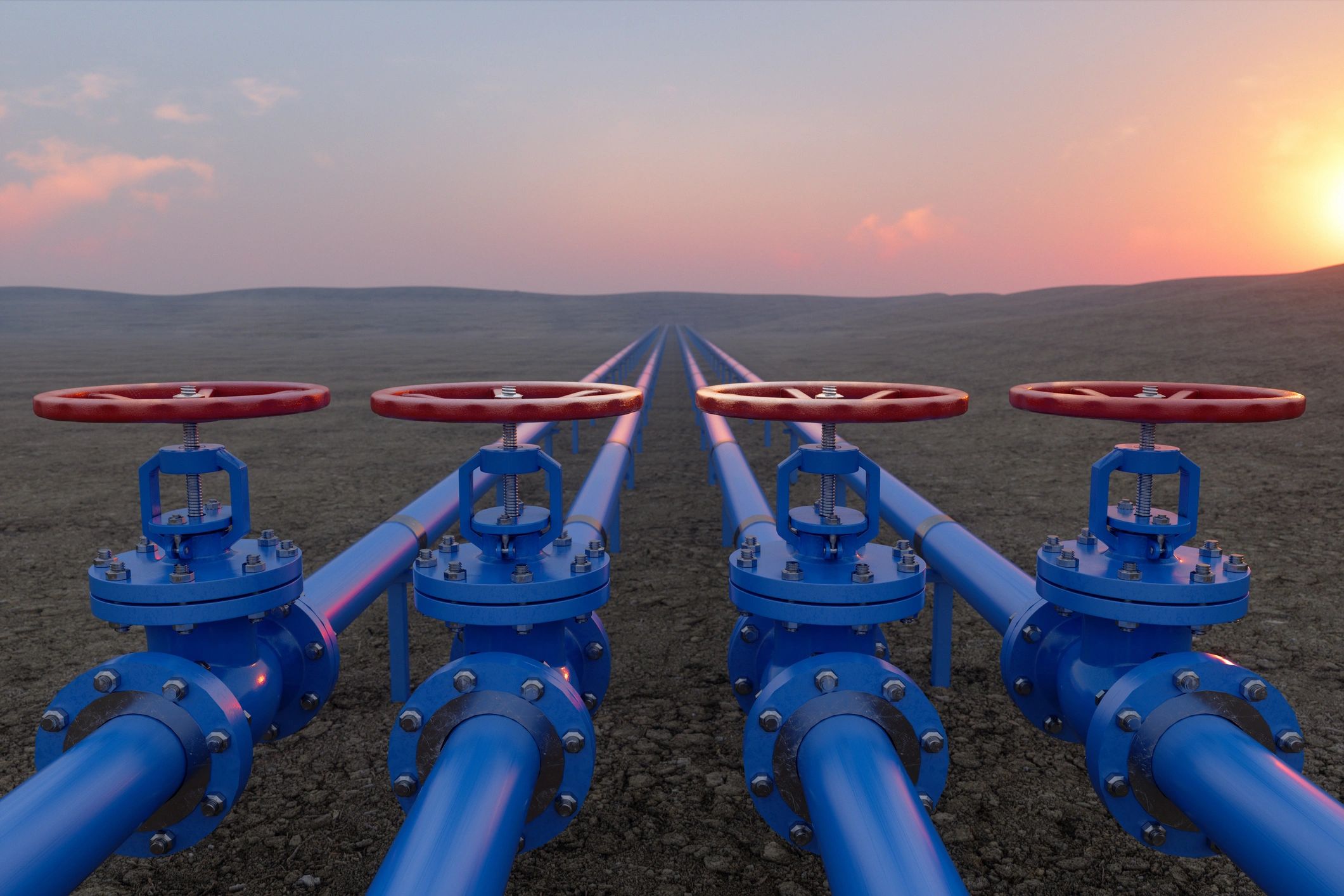 Pipeline valves representing controlled, compliant operations